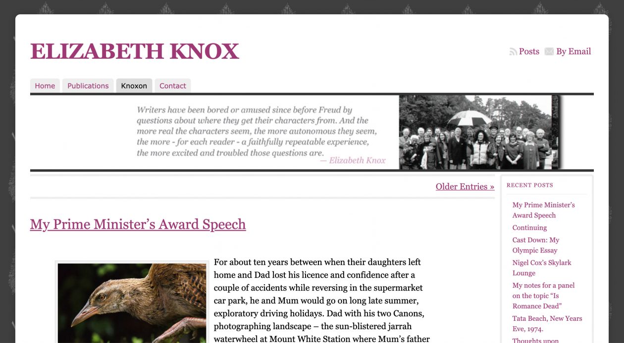 Website: Elizabeth Knox